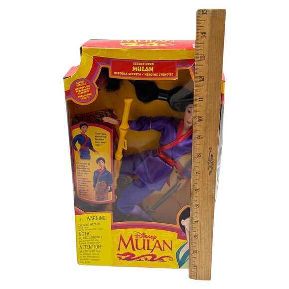 Vintage Secret Hero Mulan Hair 11 in Fashion Doll Disney Mattel New in Box 1997 - Picture 8 of 8